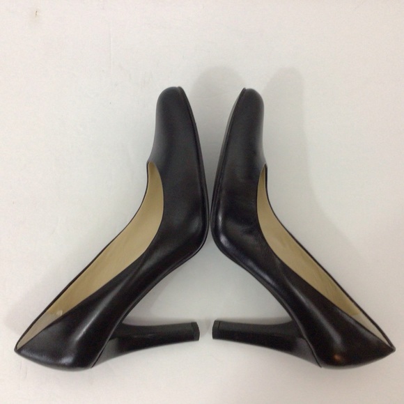 Ralph Lauren Zamora Black Leather Heels, 9B - Picture 5 of 8